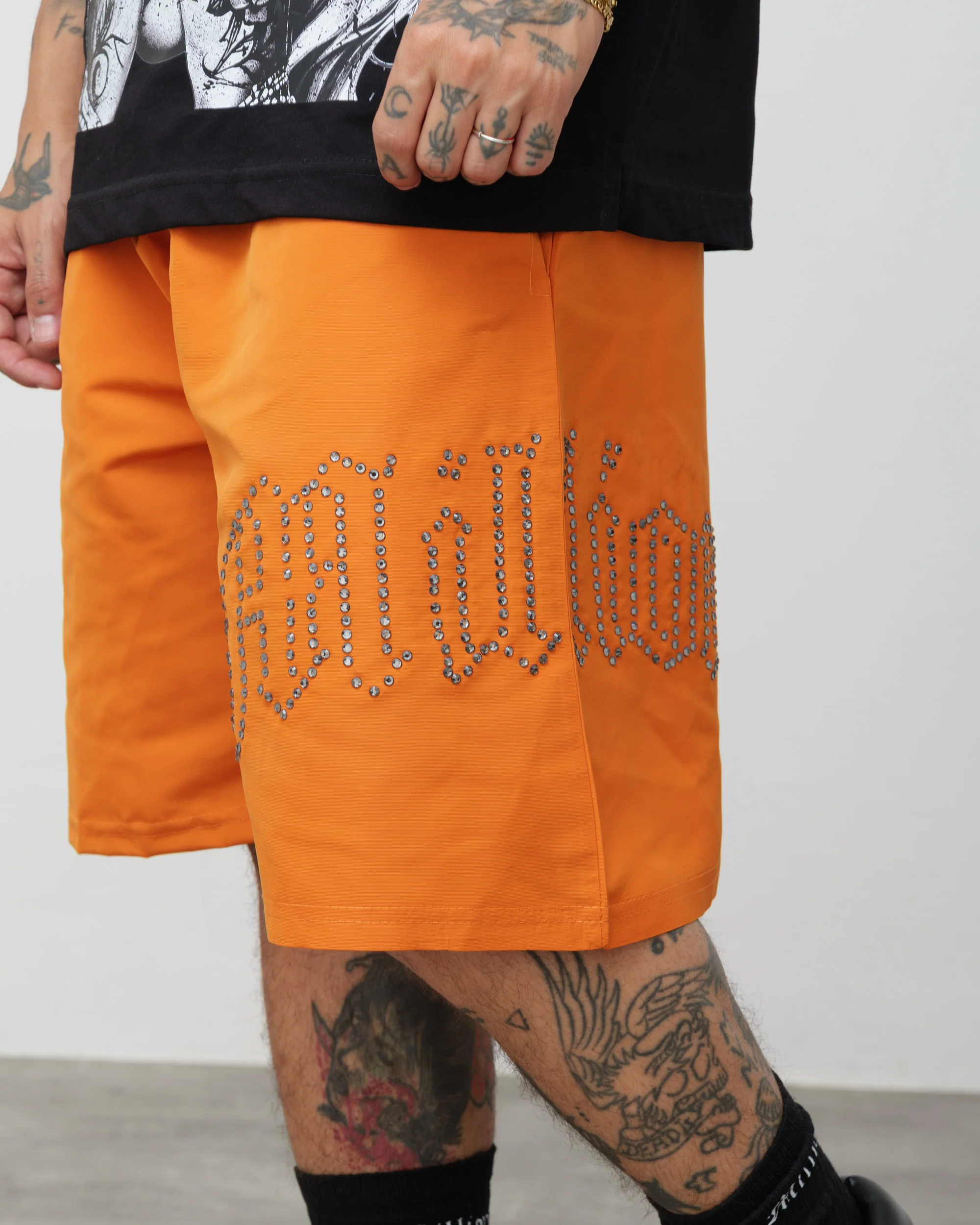 Shorts Tech Arancio - Diamond Nero - Image 5